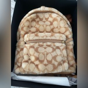 Coach Shearling Backpack NWT